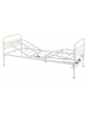 Letto degenza ospedaliero a 3 snodi con testate cromate - 2 manovelle - piedini - cm 92x207x95h