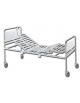 Letto degenza ospedaliero con testate cromate - 3 snodi - elettrico - ruote - cm 92x207x95h