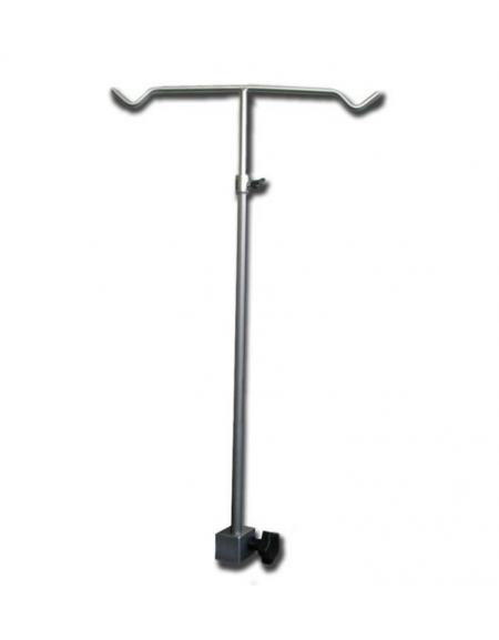 Asta flebo a 2 ganci in acciaio inox 100% (necessita di morsetto DN27809).