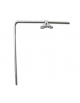 Supporto reggitelo regolabile in altezza in acciaio inox 100% - con 2 morsetti (cod. DN27814)