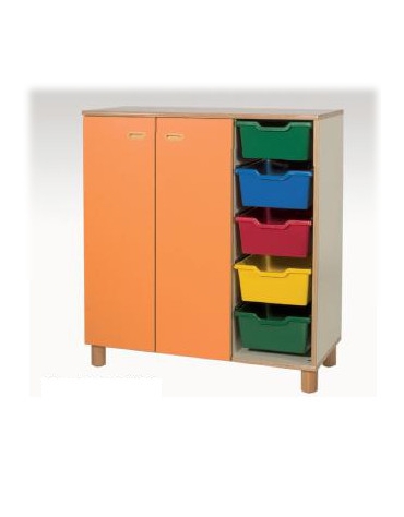 ARMADIO BASSO 2 ANTE 5 VASCHETTE