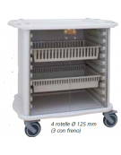 Carrello di servizio ospedaliero Aurion mini 600 - ISO - cm 59x99,3x88h