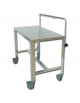 Tavolo carrellato per sala operatoria o porta strumenti, in acciaio inox AISI 304 - 1 ripiano - cm 120x65x95h