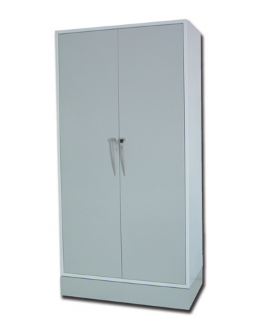 Armadio in metallo verniciato - 4 ripiani - porte con serratura, 4 piedini - cm 100x50x200h