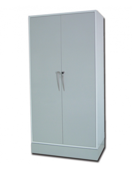 Armadio in metallo verniciato - 4 ripiani - porte con serratura, 4 piedini - cm 100x50x200h
