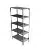 Scaffalatura inox per sala operatoria, 5 ripiani in lamiera inox, cm 100x50x200h