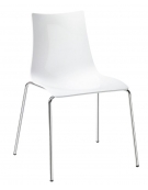 Sedia in acciaio e policarbonato colore bianco - cm 54x52x81h