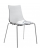 Sedia in acciaio e policarbonato - cm 54x52x81h