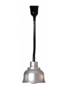Lampada infrarossi riscaldante a sospensione - Altezza regolabile - Colore alluminio - ingombro cm Ø22,5