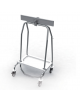 Carrello in acciaio inossidabile ideale per trasportare un sacco da 70 litri (non incluso)