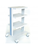 Carrello ospedaliero h 88 cm, con 4 ripiani di  cm 40 x 36 - cm 50x45x88h