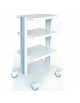 Carrello ospedaliero h 88 cm, con 4 ripiani di  cm 40 x 36 - cm 50x45x88h
