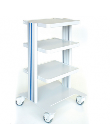 Carrello ospedaliero h 112 cm, con 5 ripiani di  cm 40 x 36 - cm 50x45x112h