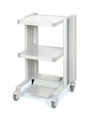 Carrello ospedaliero h 79 cm, con 3 ripiani di 40 x 36 cm e 4 prese elettriche - cm 50x45x79h