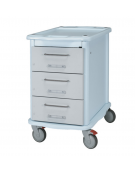 Carrello farmacia double face - 3 ampi cassetti su un lato - 30 cassetti monodose sull'altro lato -- cm 92x59x81h