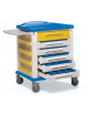 Carrello farmacia portamedicinali a 6 cassetti con 20 divisori a 3 scomparti - cm 82x64x100h