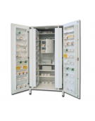 Armadio portafarmaci in melamina - bianco, 60 scomparti e 5 ripiani regolabili - cm 100x60x195h