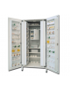 Armadio portafarmaci in melamina-colore bianco, 60 scomparti-5 ripiani regolabili-Con tesoretto per stupefacenti-cm 100x60x195h