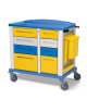 Carrello portamedicinali in acciaio verniciato e finiture esterne in plastica - 8 cassetti - 4 ruote in gomma - cm 102x64x100h