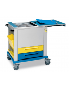 Carrello portalastre in acciaio verniciato e plastica tecnopolimerica - cm 82x64x100h