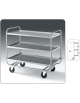 Carrello inox con 3 piani stampati cm 100x50, saldati per trasporto pesante Kg 200 - cm 109x59x95h