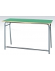 Banco biposto con poggiapiedi - senza sottopiano - STRUTTURA Ø mm.28 - CM 120X50X76H - GRANDEZZA 6