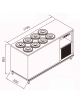 Banco N° 8+8 Pozzetti gelati -REFRIGERAZIONE STATICA A GLICOLE -13° -18°C - Motore interno incluso  - cm 170x65,2x95,3h