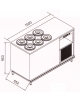 Banco N° 6+6 Pozzetti gelati - REFRIGERAZIONE VENTILATA -13° -18°C - Motore interno incluso - cm 150x65,2x95,3h