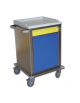 Carrello ospedaliero modulare in acciaio inox - struttura autoportante e monoblocco - 1 cassetto + 1 vano- cm 67x63x104h