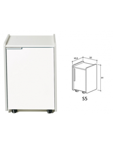 Mobiletto S5 per piani di lavoro ospedaliero - cm 52x43.5x81h