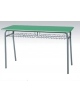 Banco biposto senza poggiapiedi e con sottopiano in griglia metallica STRUTTURA Ø mm.28 - CM 120X50X64H - GRANDEZZA 4