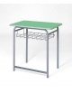 Banco monoposto con poggiapiedi e sottopiano in griglia metallica - STRUTTURA Ø mm.28 - CM 70X50X71H - GRANDEZZA 5