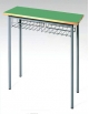 Banco monoposto con sottopiano in griglia metallica - STRUTTURA Ø mm.40 - CM 70X50X71H - GRANDEZZA 5