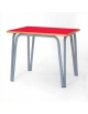 TAVOLINO QUADRATO MONOPOSTO DOPPIA GAMBA PER NIDO - CM 65x65x46H