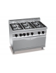 Cucina a gas 6 fuochi ALTA POTENZA con forno a gas MAXI - cm 120x71,4x85/90h