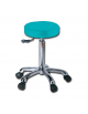 Sgabello con seduta imbottita in finta pelle Ø cm 33 cm - Altezza regolabile cm 53/68 - colore verde