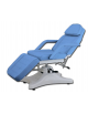 Poltrona meccanica  con schienale e poggiapiedi regolabili - colore azzurro - cm 186x63x56/75h
