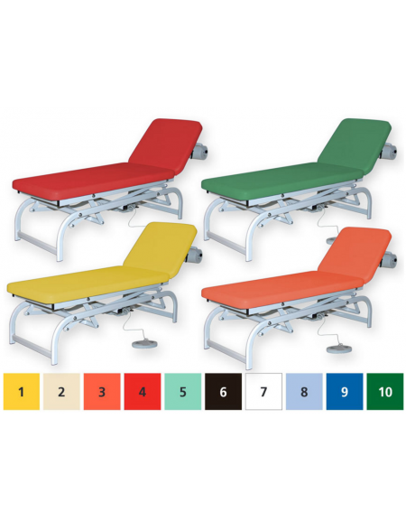 Lettino da visita ad altezza variabile - vari colori - cm 190x60x48/95h
