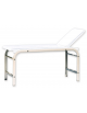 Lettino da visita con testata regolabile tramite sistema meccanico -1 snodo -colore bianco -cm 190x60x80h - Portata Kg 150