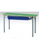 BANCO BIPOSTO SENZA POGGIAPIEDI SOTTOPIANO IN POLIPROPILENE COLORATO - STRUTTURA Ø mm.40 - CM 130X50X82H - GRANDEZZA 7