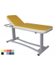 Lettino da visita con tessuto con colore a scelta e bordi laterali bianchi - 1 snodo - 1 portarotolo - cm 193x68x78h