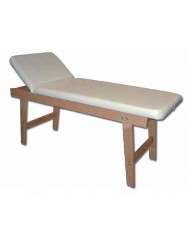 Lettino visita in legno - faggio - colore crema - cm 190x70x70h