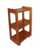 Carrello in legno di faggio a 3 ripiani - per lettini in legno - cm 50x40x77h