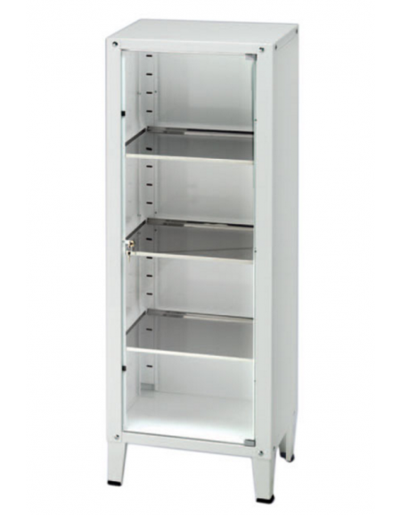 Vetrina ad un anta in vetro temperato - cm 52x35x138h