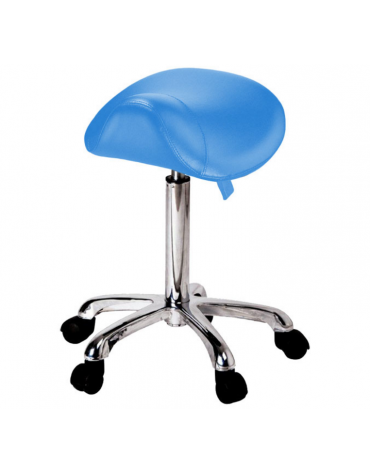 Sgabello ergonomico con seduta a sella e regolazione dell’altezza cm 52/67- colore blu