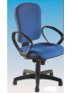 Sedia imbottita - senza braccioli - con base girevole in polipropilene - tessuto - blu - cm 56X49X42/52h