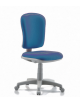 Sedia imbottita - senza braccioli - con base rotante - tessuto - blu - cm 60X47X46/59h