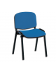 Sedia imbottita con telaio e 4 gambe verniciati - tessuto blu - cm 53x43x45h