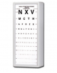 Ottotipo non luminoso - 3 metri - schermo in acrilico - Grafico Optometrico Monoyer sole lettere - cm 29x2,5x66h