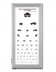 Ottotipo ultrapiatto pediatrico al led - 3 metri - cm 34x4x72h